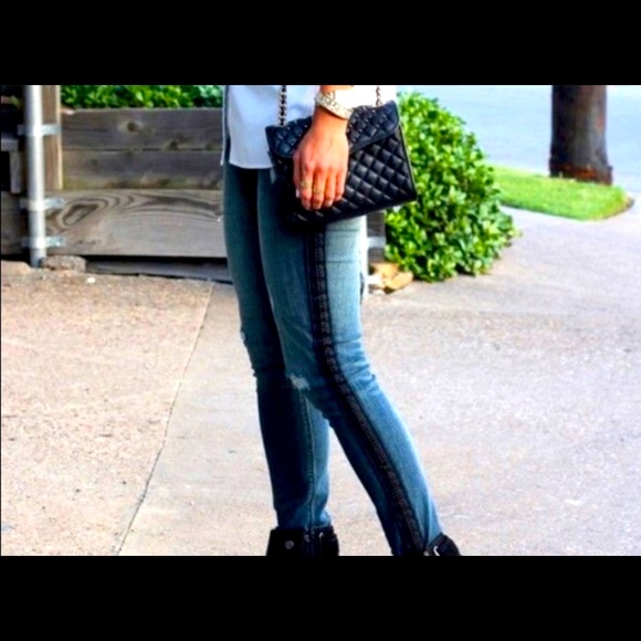 Express Faux leather Trim Jean - Picture 1 of 4